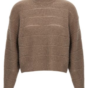 'Rustic Dazzling Net' cropped sweater