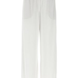 Piqué cotton joggers