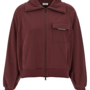 'Shiny Flap Detail' sweatshirt