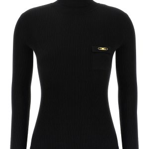 Ribbed turtleneck sweater