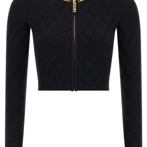 Jewel zip puller cardigan