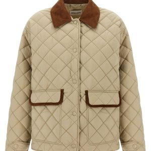 Suede detail blouson