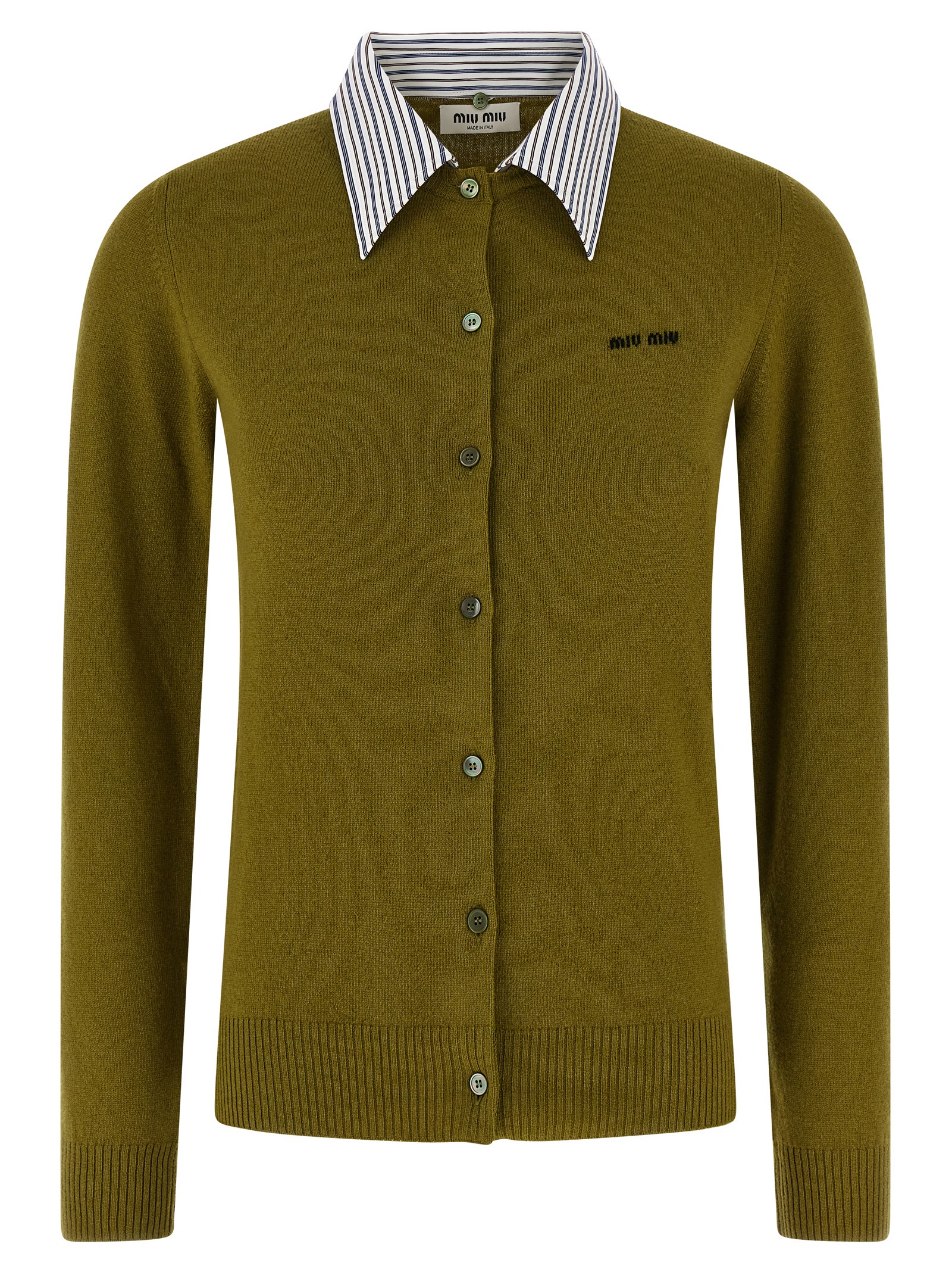 Shirt collar cardigan