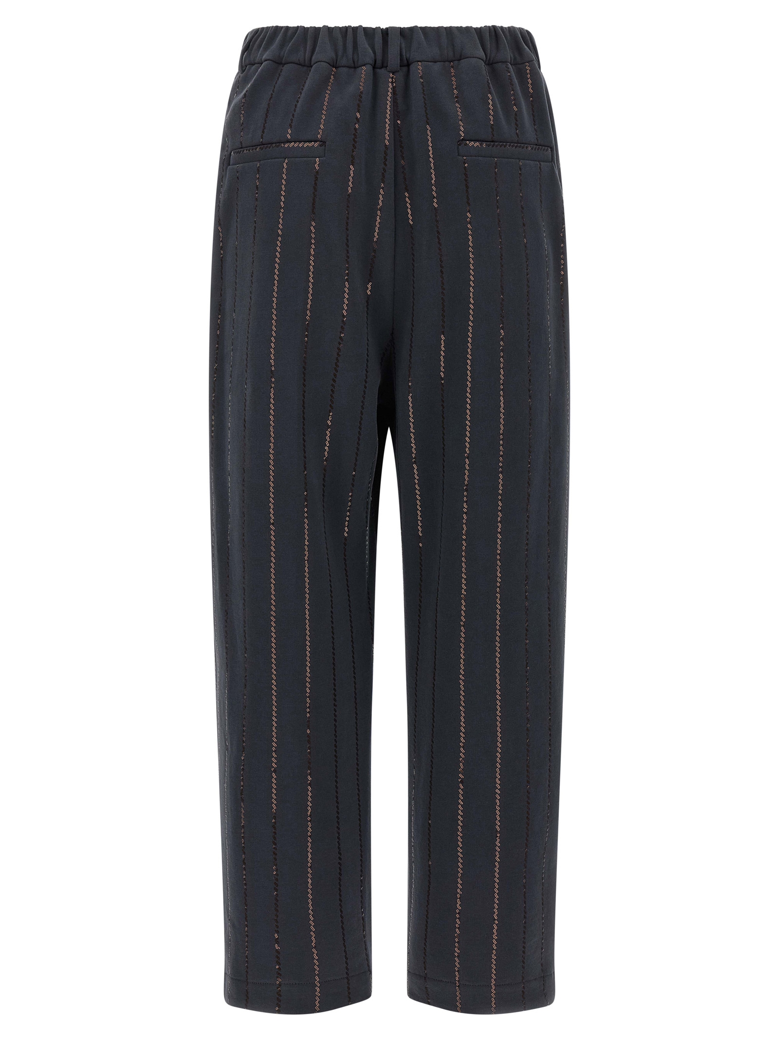 'Dazzling Chalk Stripe Embroidery' joggers - immagine 2