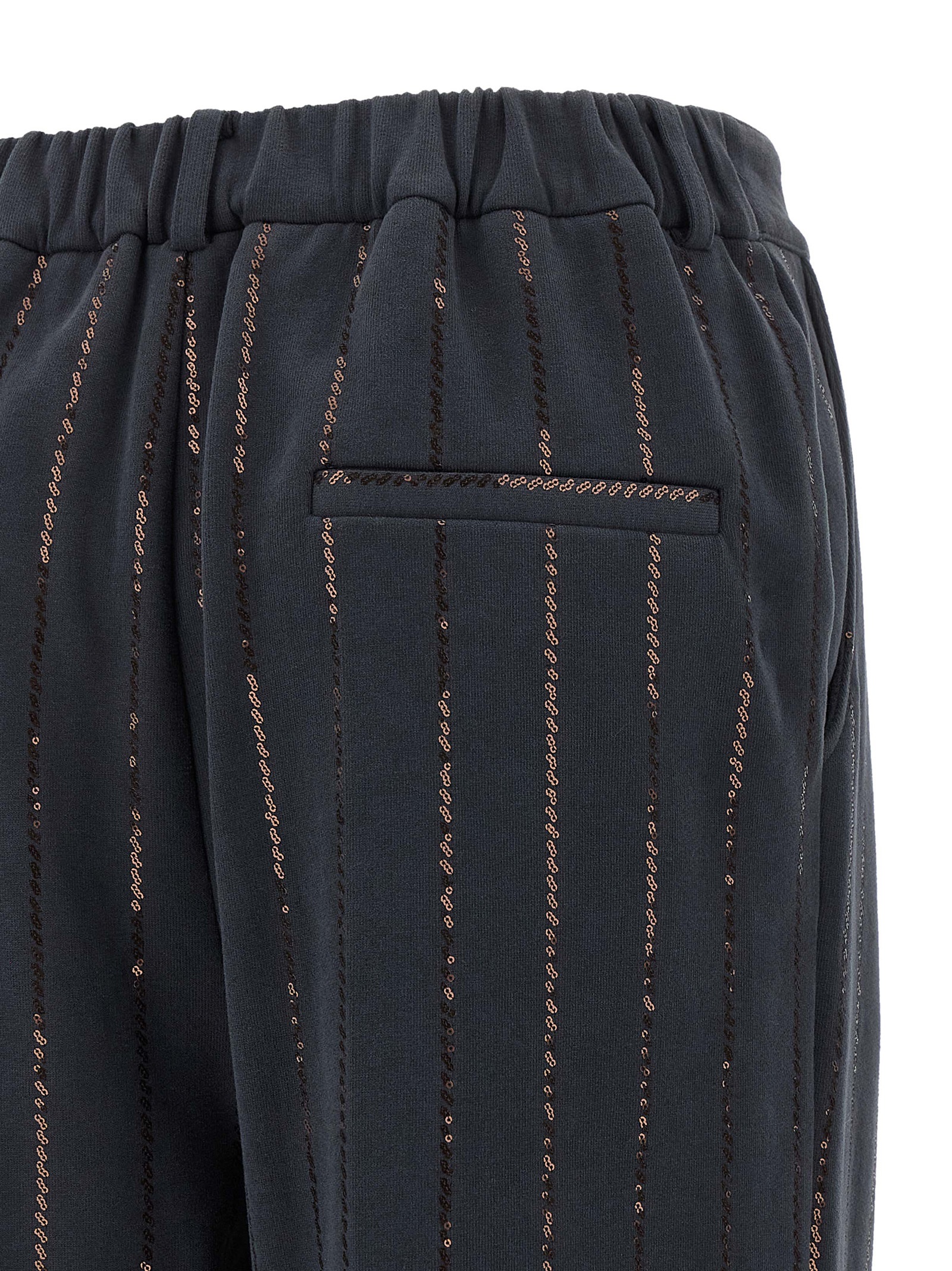 'Dazzling Chalk Stripe Embroidery' joggers - immagine 4