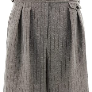 Herringbone bermuda shorts