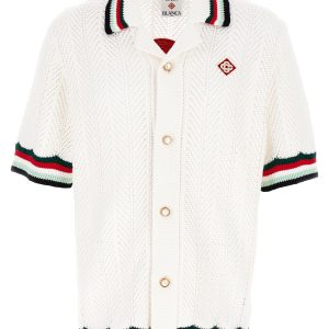 'Sporty Faux Crochet' shirt