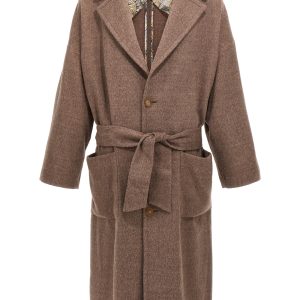 Single-breasted wool coat