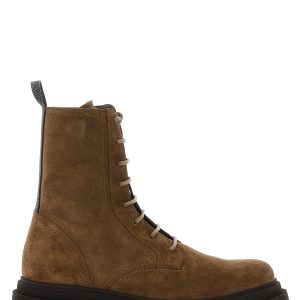 Suede combat boots Monile