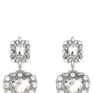 'Crystal Pearl Tiered Heart' earrings