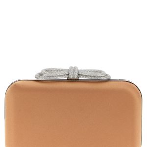 'Double Bow Satin' clutch