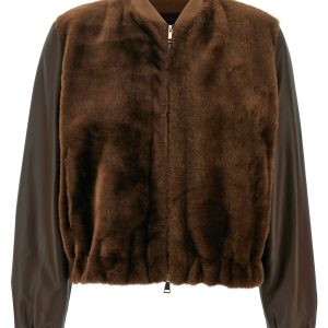 Fur waistcoat bomber jacket