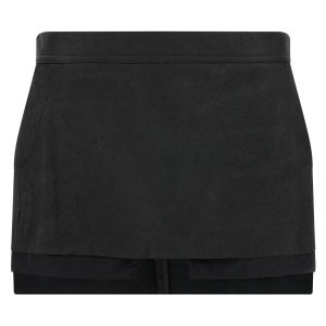 'Fog Cutdff' mini skirt