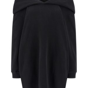 Off-shoulder hooded dress