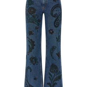 Paisley print jeans