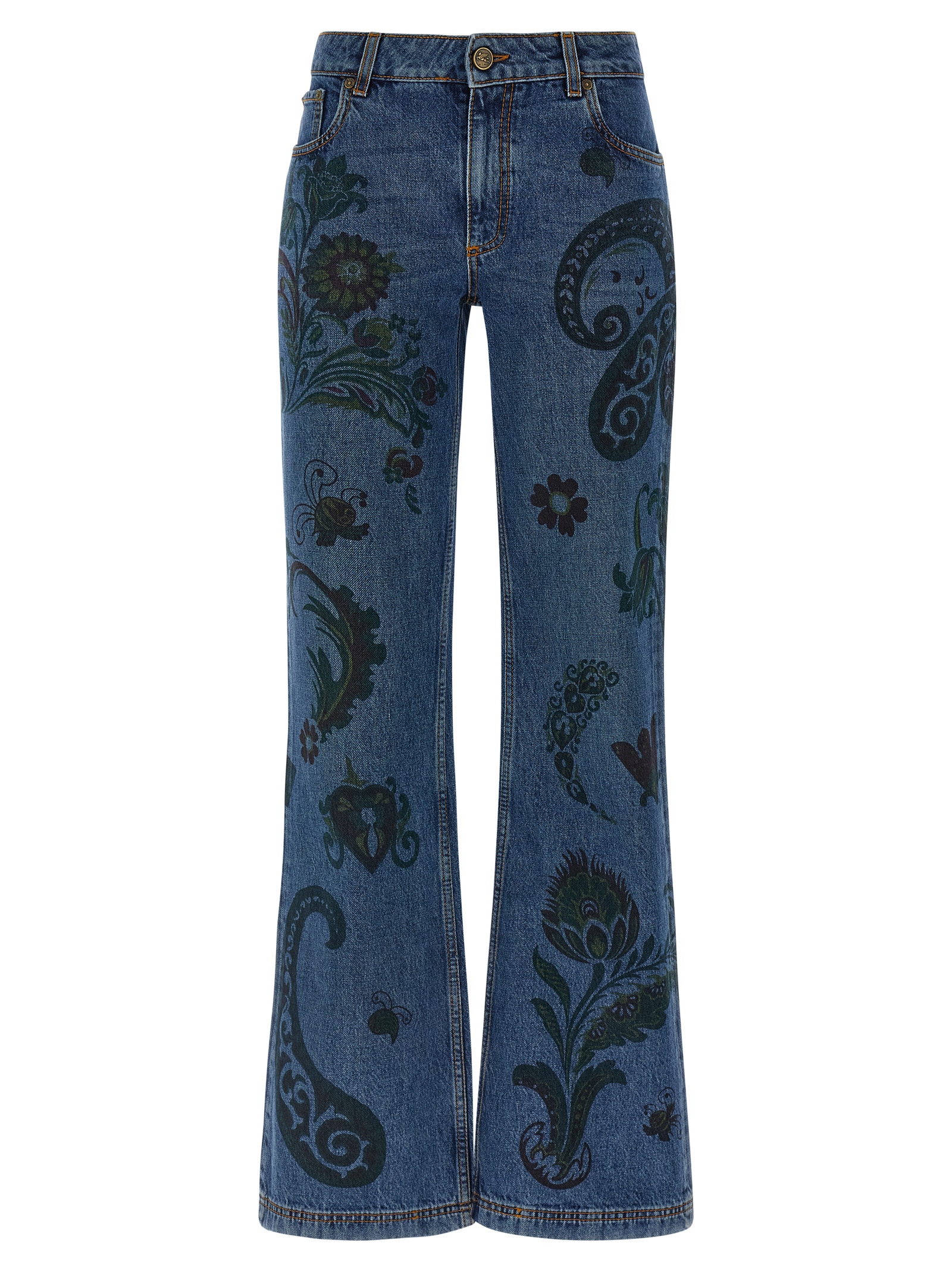 Paisley print jeans