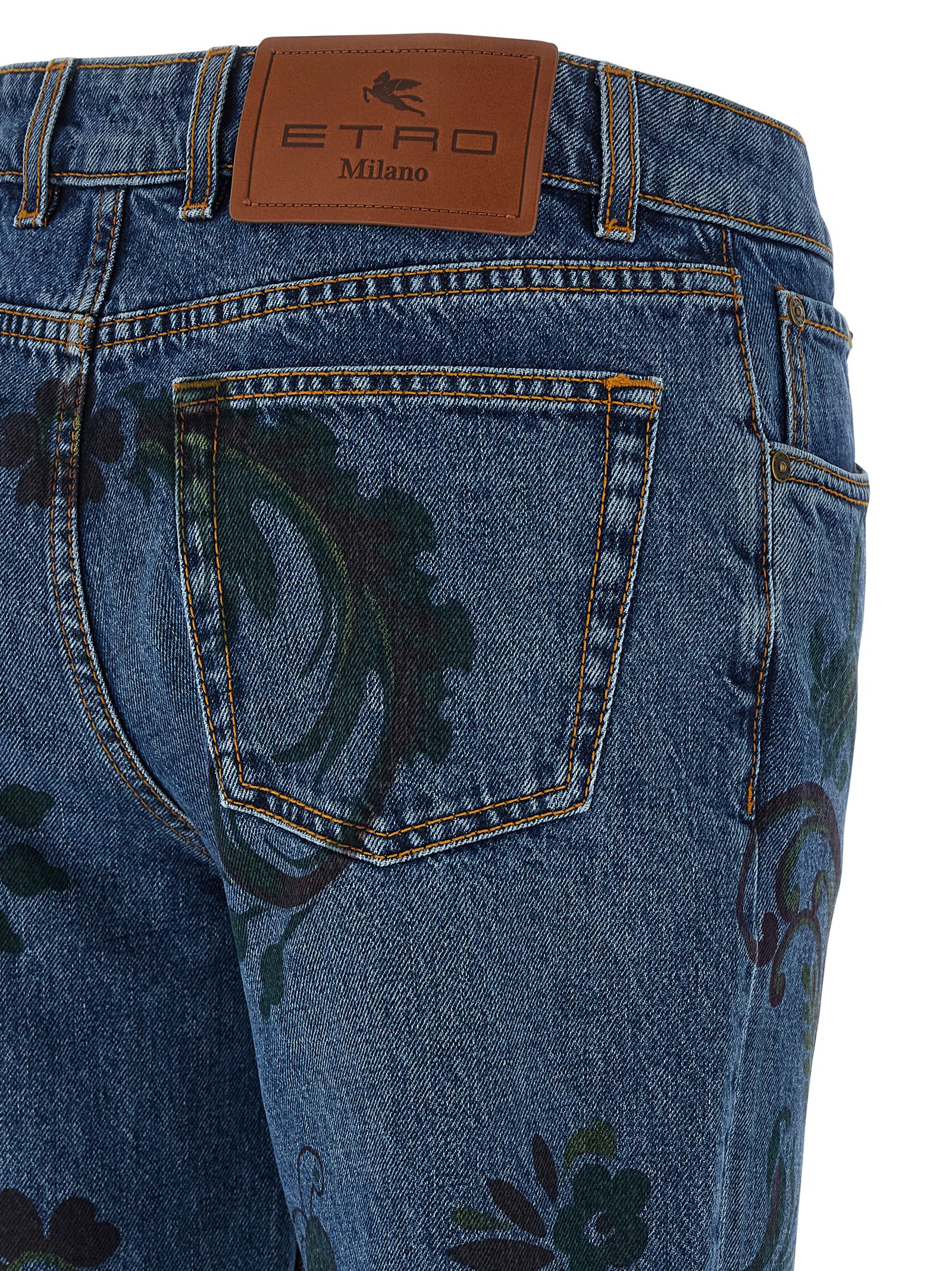 Paisley print jeans - immagine 4