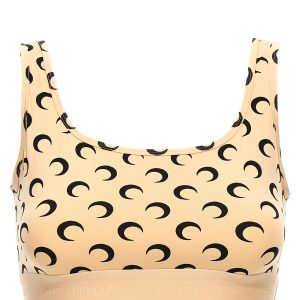 'Moon Printed Jersey' cropped top