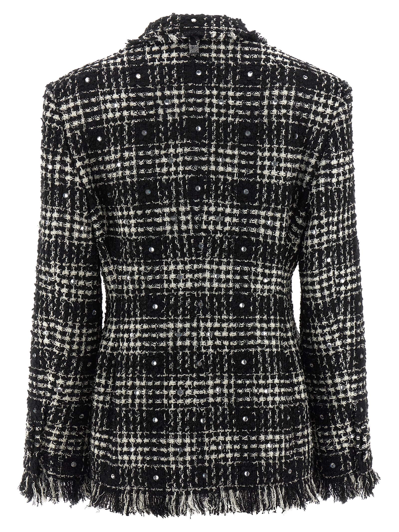 Tweed and rhinestone blazer - immagine 2