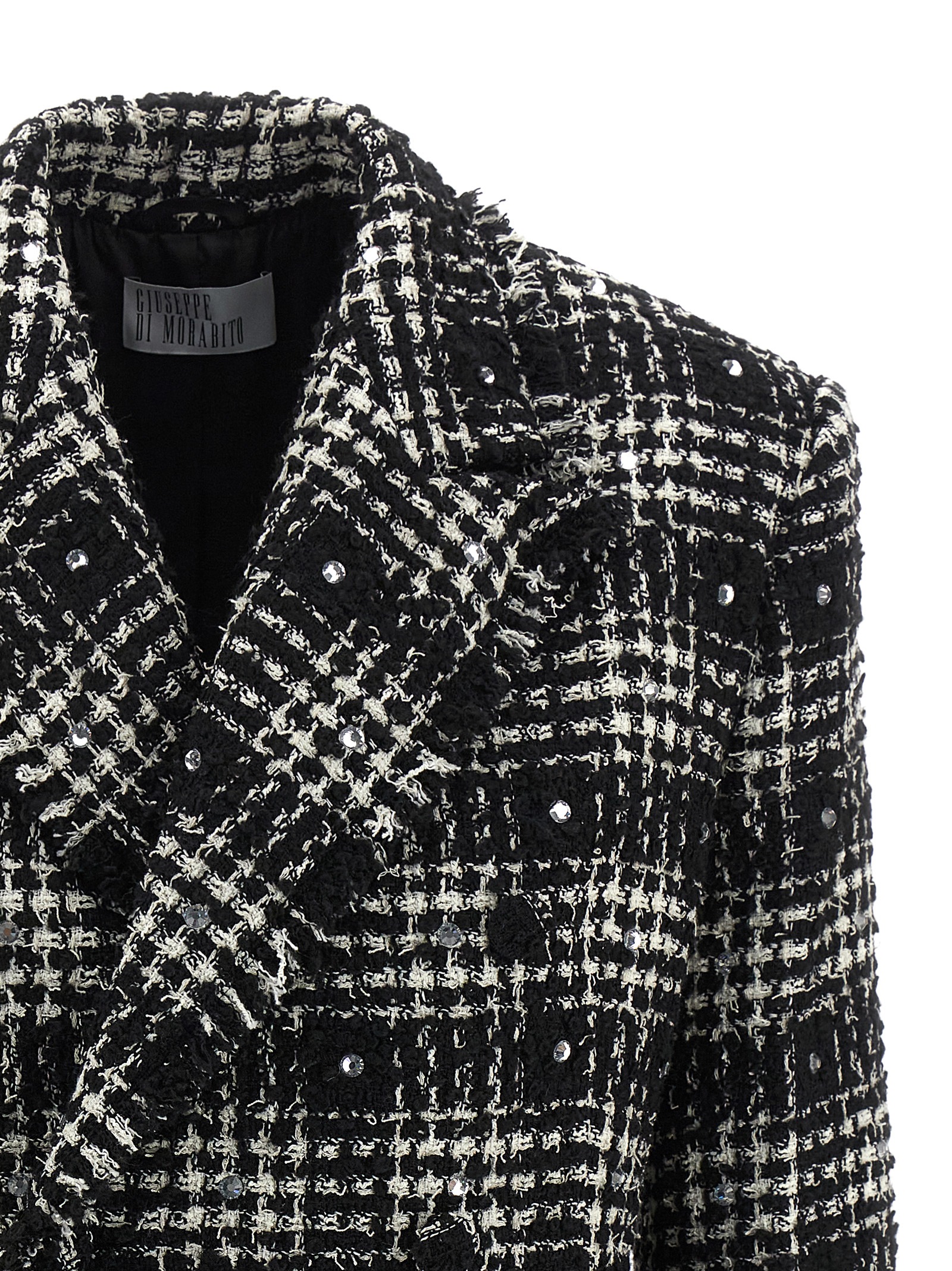 Tweed and rhinestone blazer - immagine 3