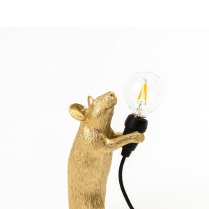 Seletti x Marcantonio 'Mouse Step Gold' lamp