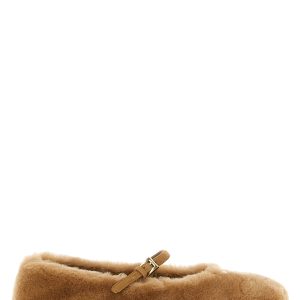 Shearling ballet flats