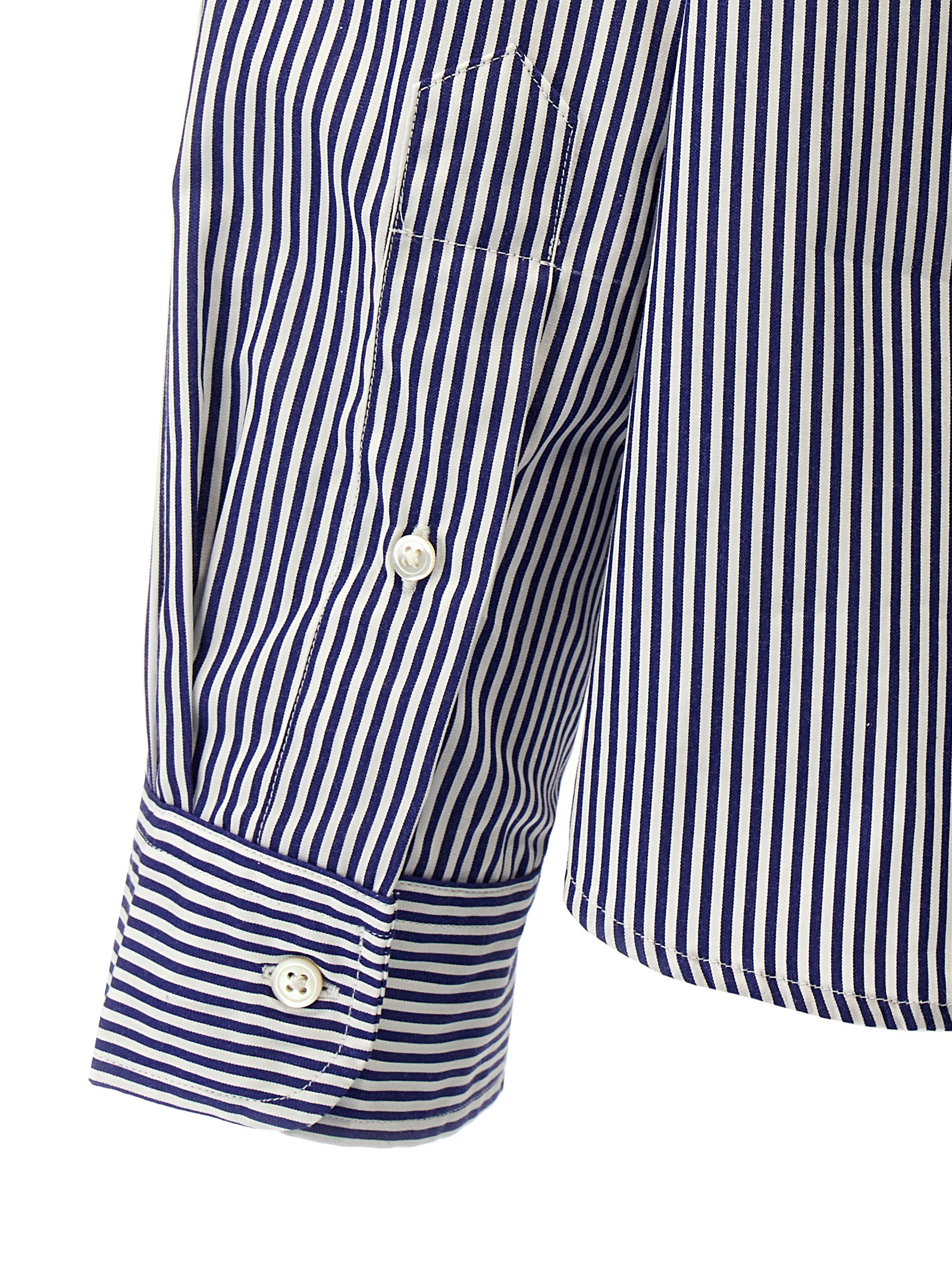 Striped and logo shirt - immagine 4