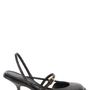 Leather slingback