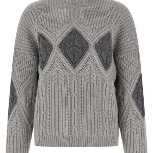 Lozenge intarsia sweater