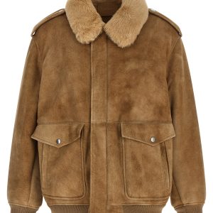 Sheepskin bomber jacket