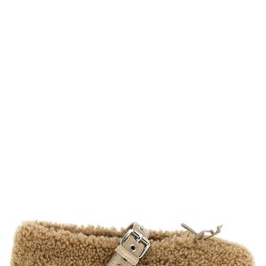 Sheepskin ballet flats
