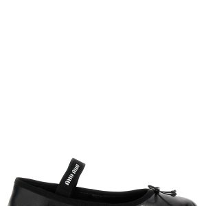 Logo bow ballet flats