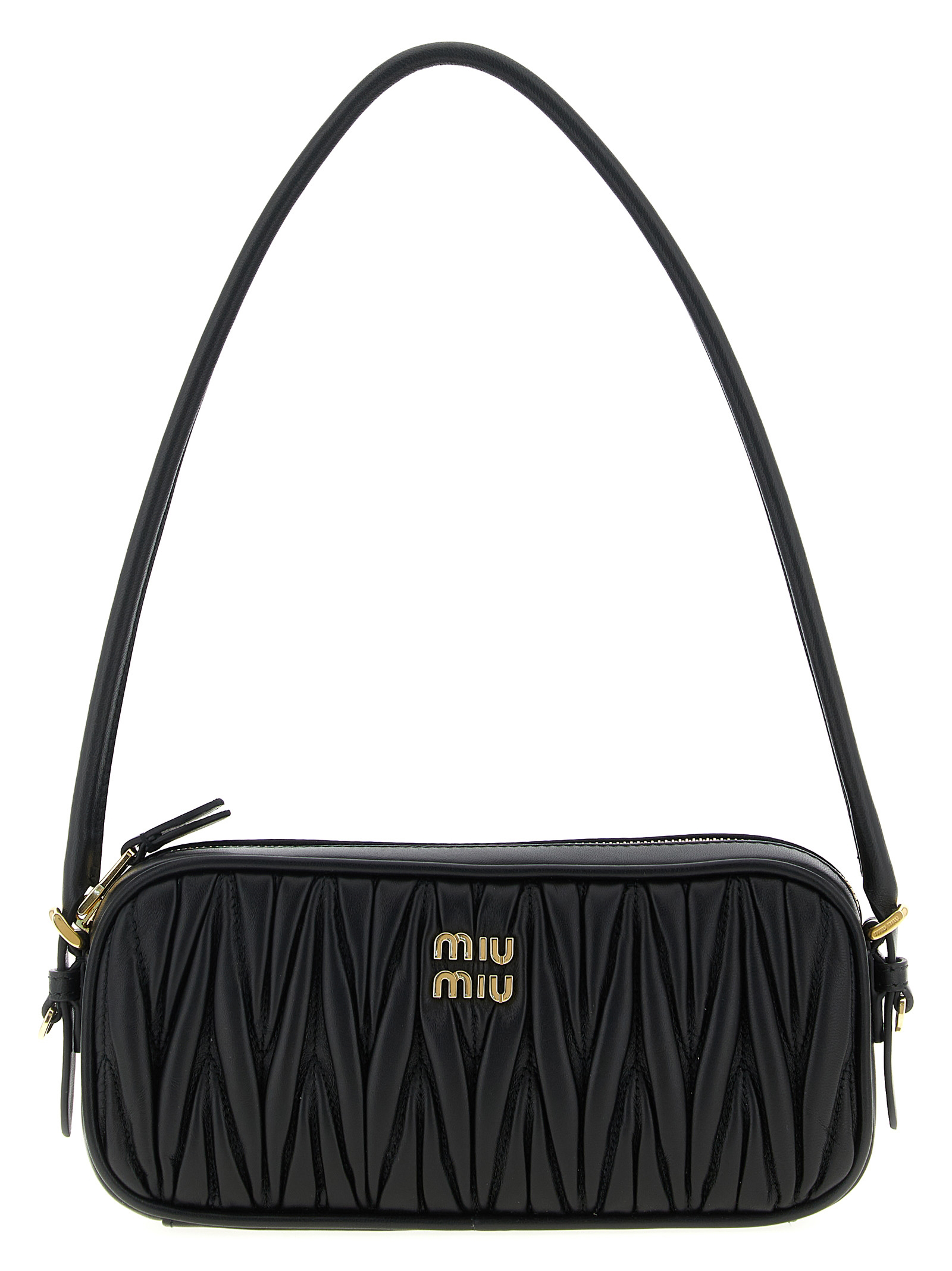 Matelassé nappa pouch