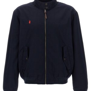 Logo embroidery bomber jacket