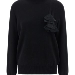 Floral insert sweater