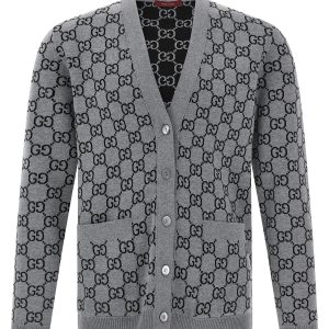 GG jacquard reversible cardigan