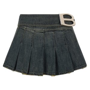 'Buckle Pleated' skirt