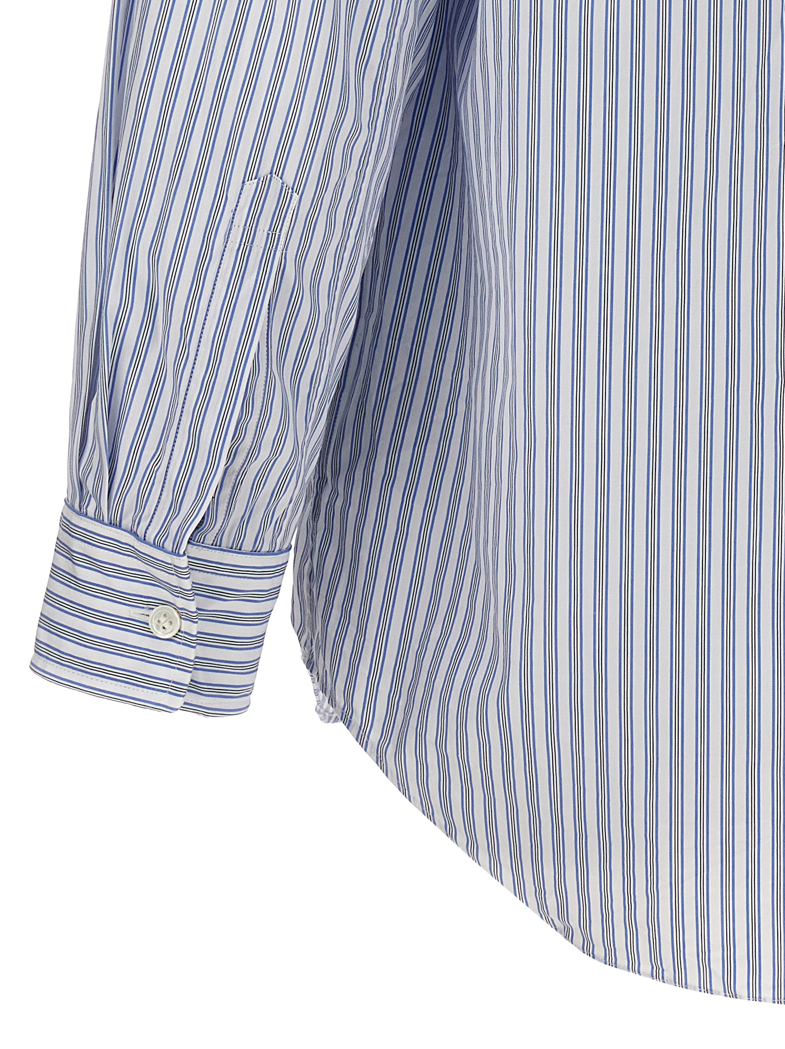 Logo patch striped shirt - immagine 4