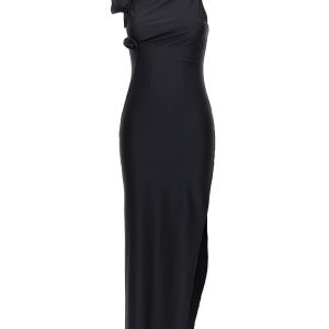 'Asymmetric flower' long dress