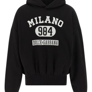 Flocked print hoodie