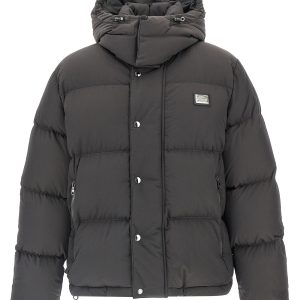 Logo patch down jacket