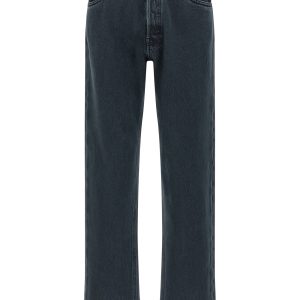 'over-dyed' cotton jeans