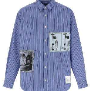 Patch striped shirt