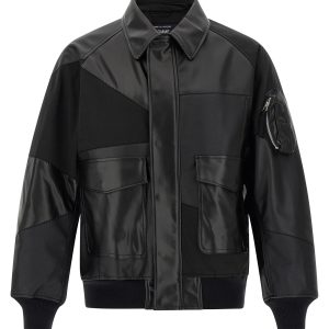 Panel construction bomber jacket
