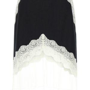 Organza lace wool skirt