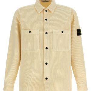 Ribbed velvet overshirt