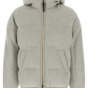 Lame wool down jacket