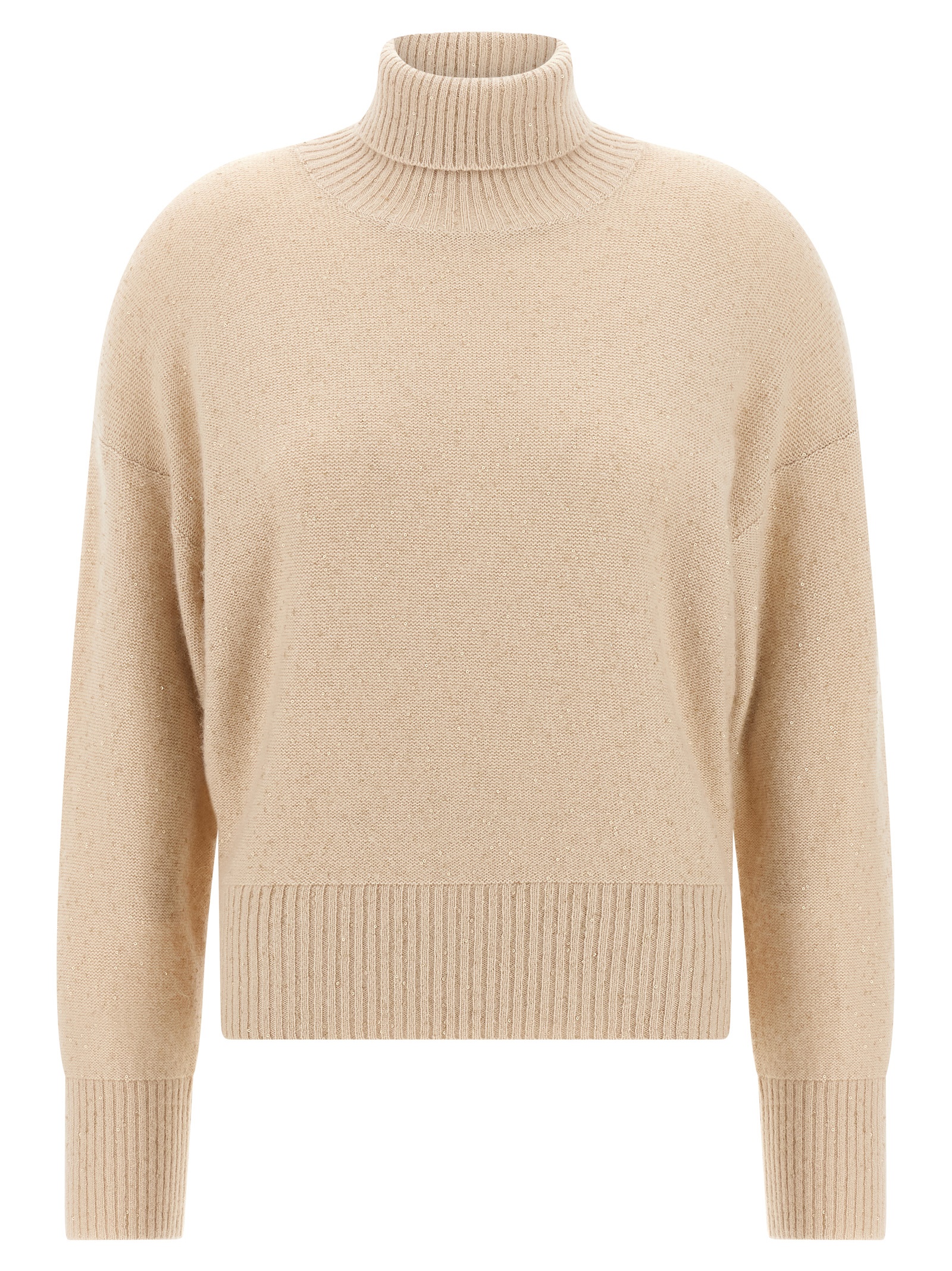 Sequin turtleneck sweater