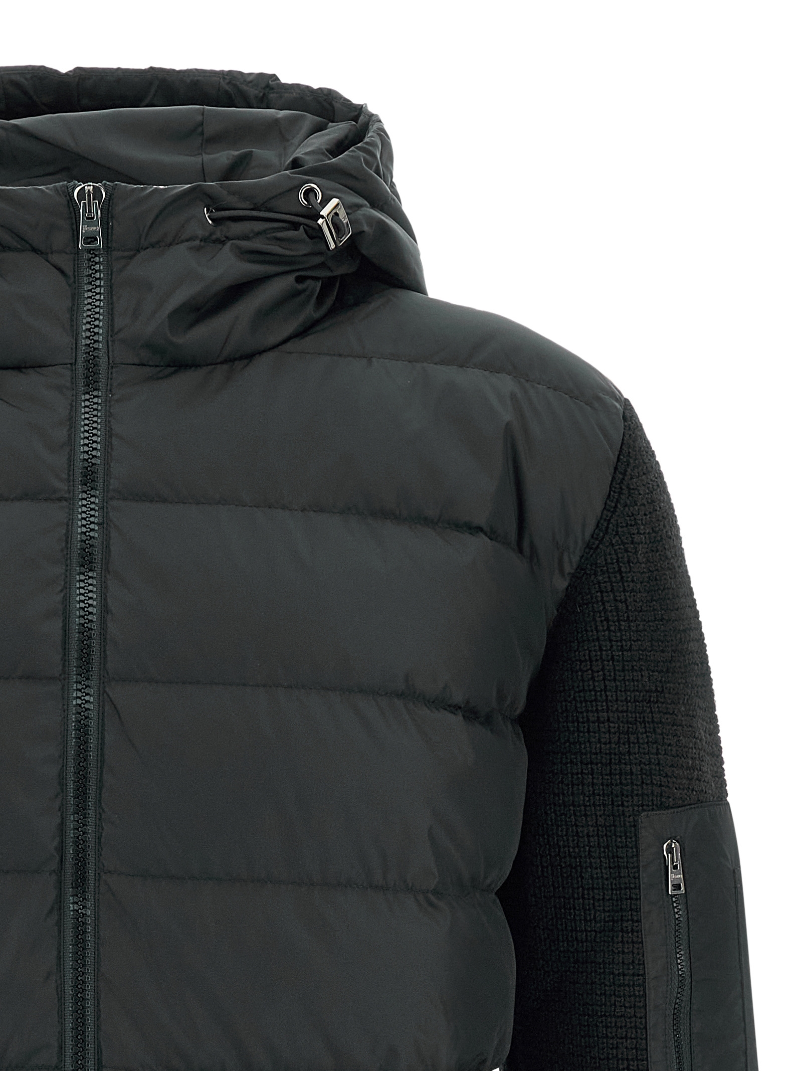 Bi-material down jacket - immagine 3