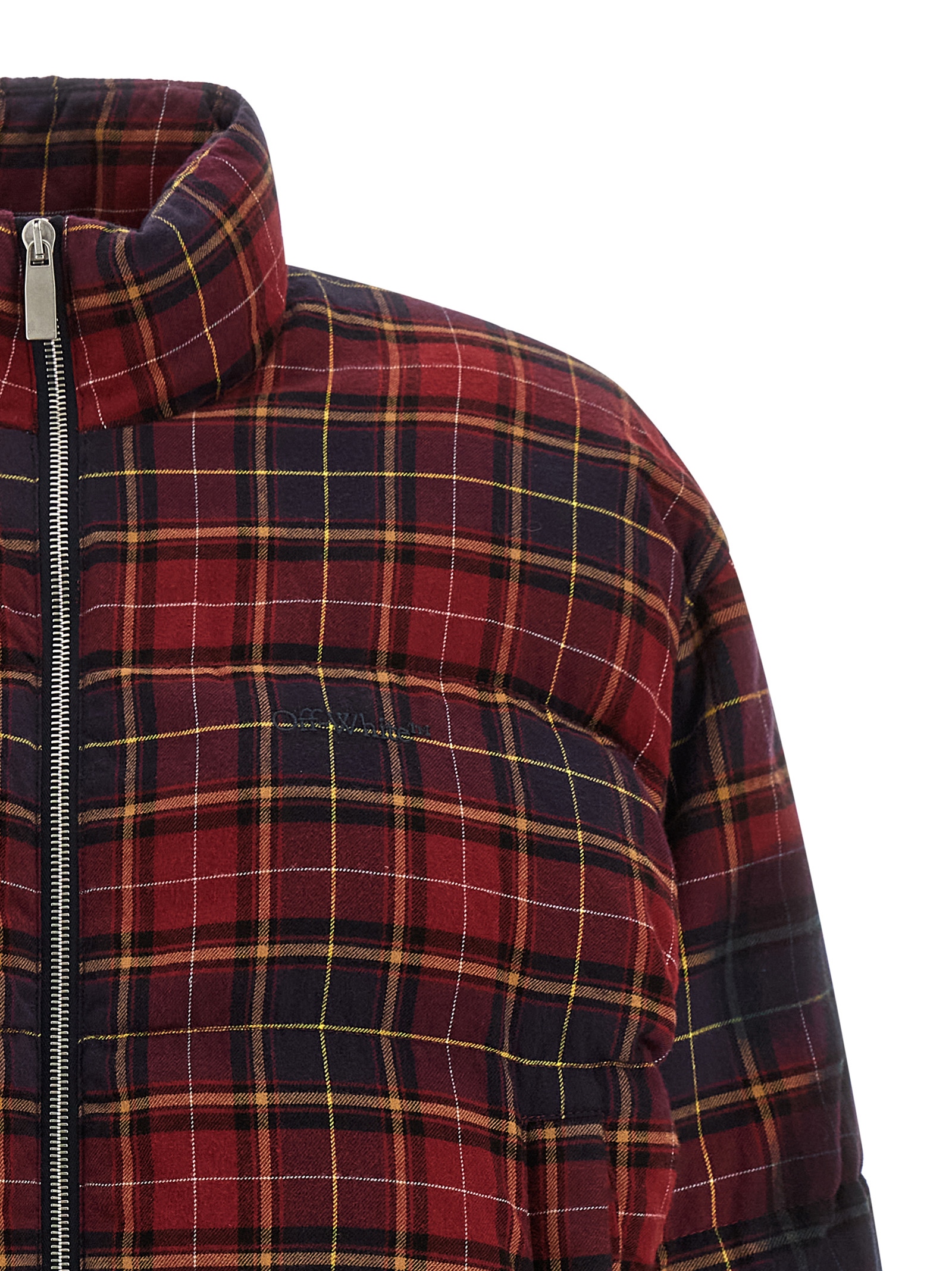 'Check Flan Arrow Spray' down jacket - immagine 3